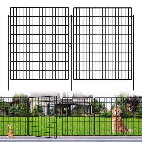 10 Panels Garden Fencing Animal Barrier with Lock (33in(H))