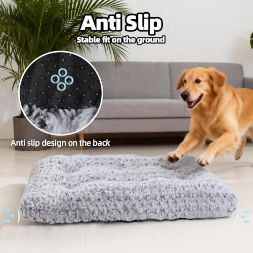 Dog Bed Large Size (Light Grey / 35"L x 23"W x 4"Th)