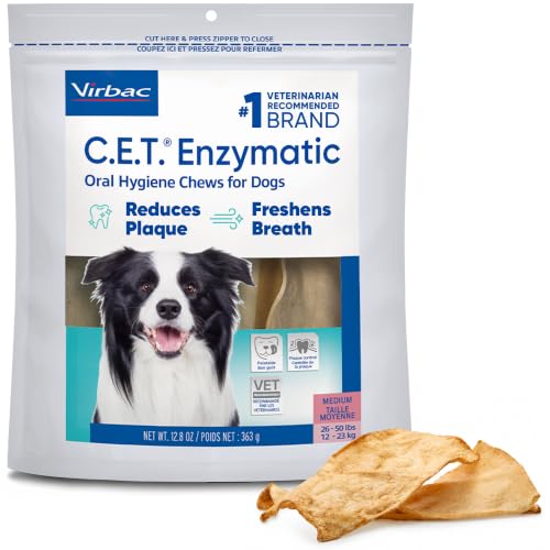 C.E.T. Enzymatic Oral Hygiene Chews for Dogs (Medium 26-50lbs)