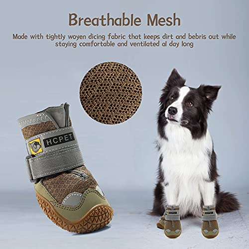 Dog Boots for Large Dogs (Army Green / Width 1.57 Inch)