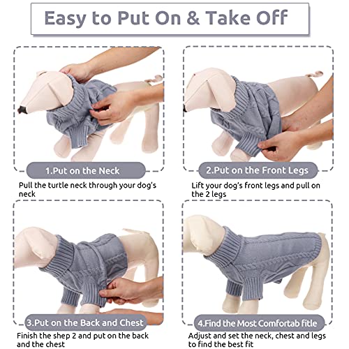 Dog Sweater for Small to Large Dogs (Large / Grey)
