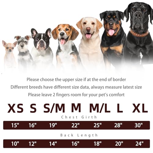 Dog Christmas Sweaters for Large Medium Small Dogs (S/M - Chest 19", Back 14" / Deep Red)