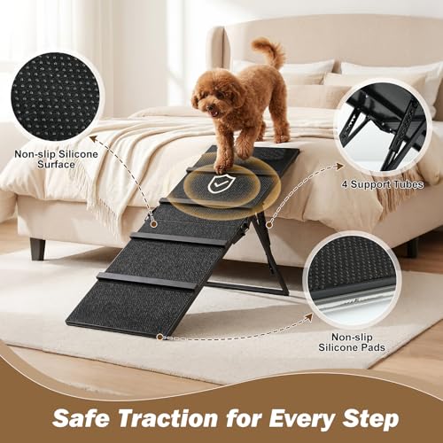 Metal Dog Ramp for Couch (Black)