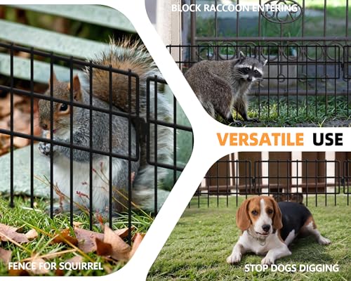 32 Panels Animal Barrier Fence No Dig (32 Panels, 32 ft(L) X 13 in(H))