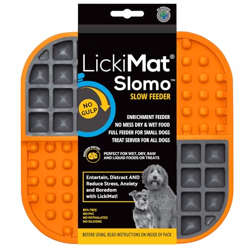 Slomo Dog Slow Feeders Lick Mat (Orange)