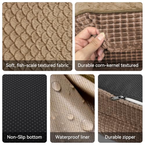 Orthopedic Dog Bed for Large Dogs (Brown / 35"l X 25"w X 7.0"th)