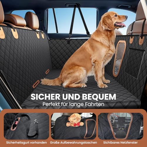 Dog Car Seat Cover for Back Seat (Dark Black)