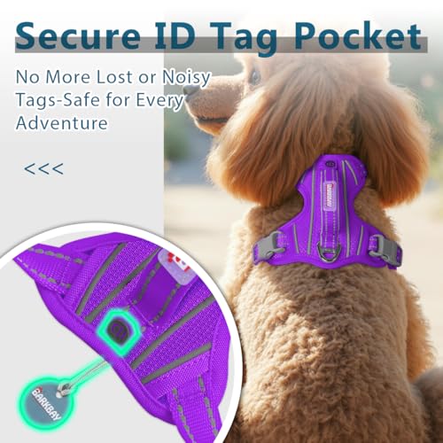 No Pull Dog Harness for Small Sized Dogs (Small(Chest:19.5-26”) / Purple)