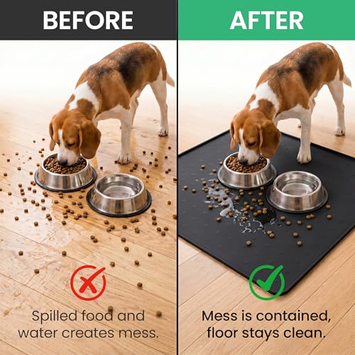 Silicone Pet Feeding Mat (black / 26*26)