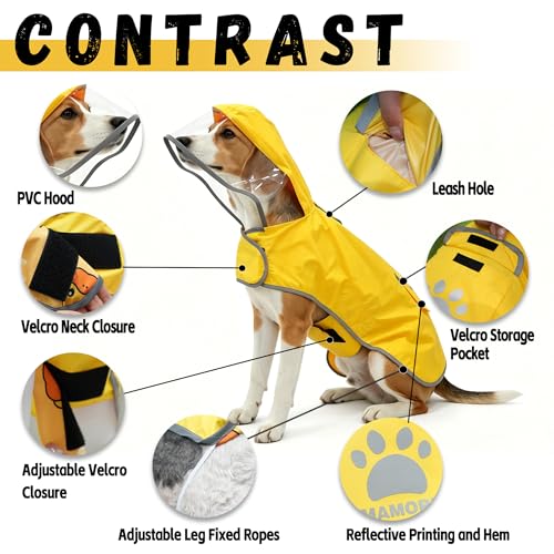 Reversible Dog Raincoat (Yellow / Small)
