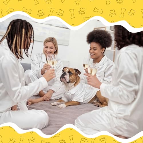 Dog Silk Pajamas Shirt Puppy Satin Pjs for Small Dog (M / White)