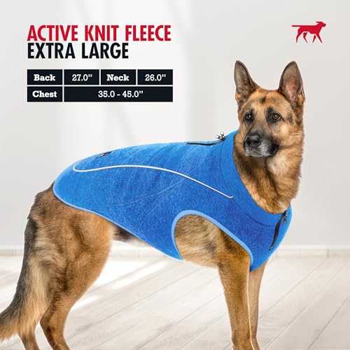 Insulated Fleece Sweater for Dogs (X-Large / Heather Blue)