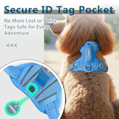 No Pull Dog Harness for Small Sized Dogs (X-Small(Chest:15.5-19.5”) / Blue)