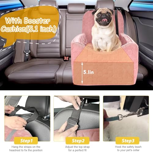 Dog Car Seat for Small (Pink / Medium)