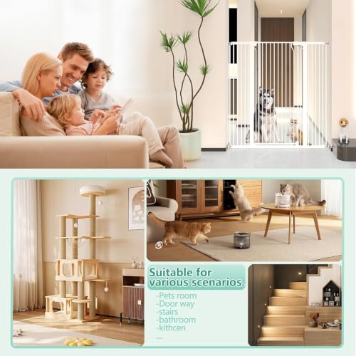 51" Extra Tall Cat Gate 30" (White / 51"H,30-49.27W)