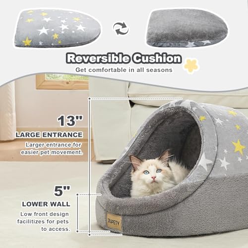 Cute Cat Beds for Indoor Cats (Medium / Gray)