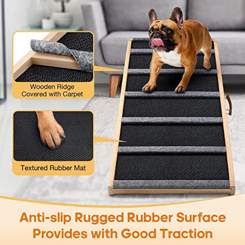 Dog Ramp for Bed (Brown / Large)