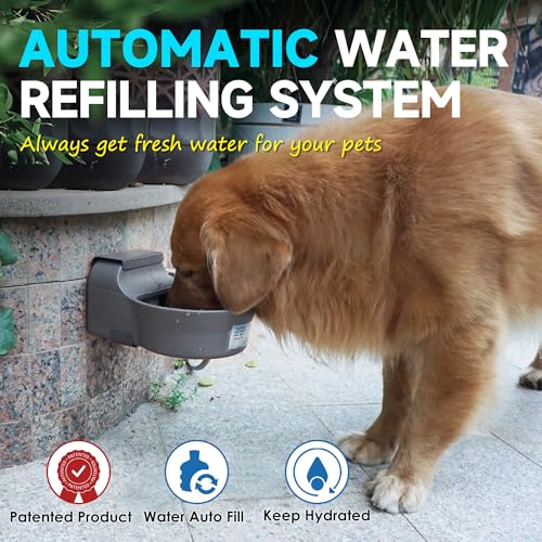 Automatic Dog Water Dispenser with Anti (68 oz / Gray)