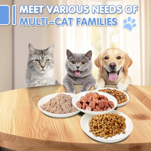 6 Pack Cat Food Bowl (White)