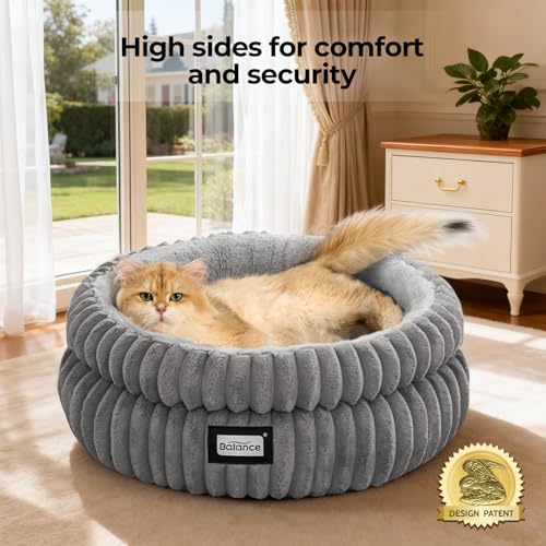 Cat Bed Kitten Bed (20.0"L x 20.0"W x 8"Th / Grey)
