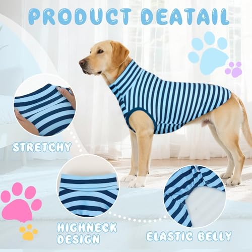 4 Pack Dog Sweaters Turtleneck Dog Clothes for Small Medium Large Dogs Boy Girl Warm Puppy Vest Shirt Winter Pullover Pet Sweatshirt Outfits (4X-Large(Chest-29.9") / Navy, Grey, Blue)
