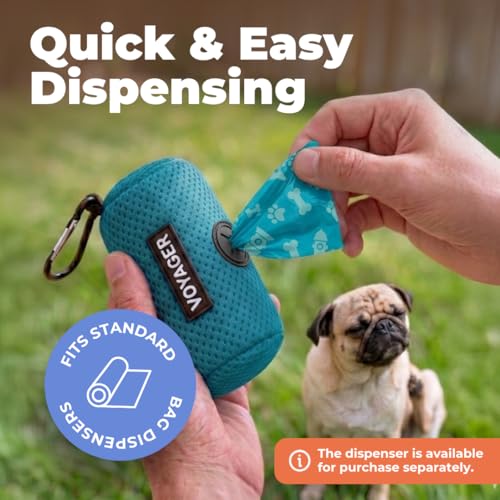 Poop Bags for Dogs (Turquoise / 240 Bags)