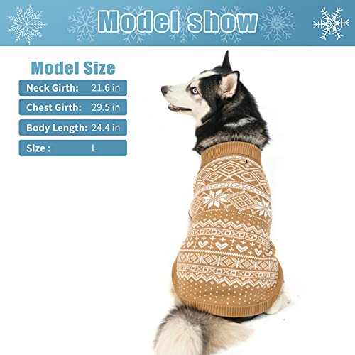 Dog Sweater Argyle Beige ML (Medium/Large / Cream)