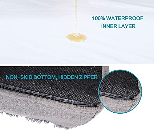 Orthopedic Memory Foam Dog Bed (Rose Plush / X-Large-41"x 29" x 4")