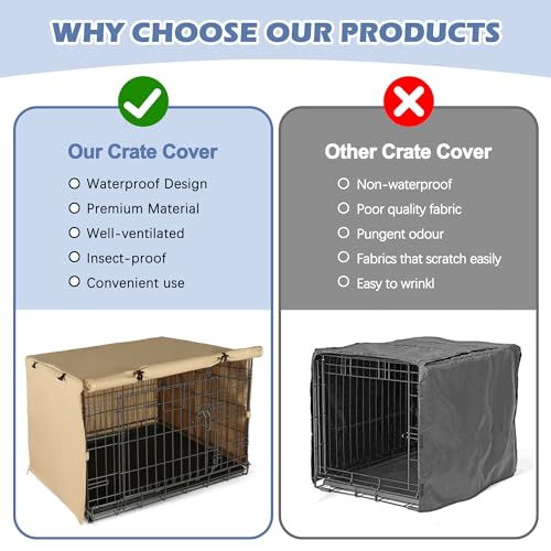 Dog Crate Cover (29.9"L x 18.9"W x 20.9"H / Beige)