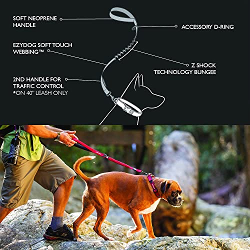 Zero Shock Bungee Dog Leash (Purple / 48-Inch)