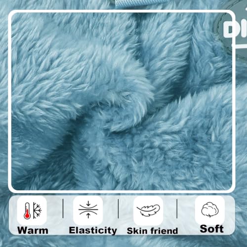 Fleece Dog Pajamas Winter Warm Dog Sweater for Small Dogs Thermal Soft Puppy Pjs Coat Stretchy Jumpsuit Doggie Pet Clothes Outfits Cat Apparel (Steel Blue / X-Small)