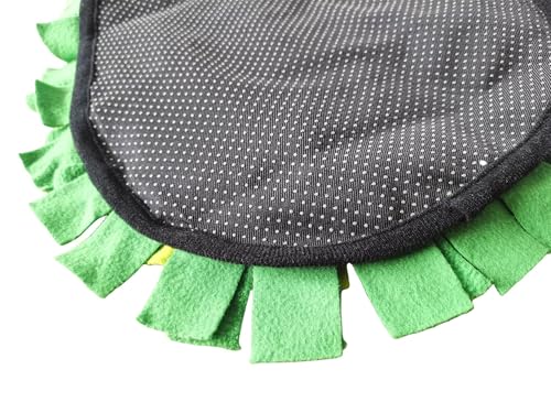 Ferret Cats Snuffle Mat Fleece Foraging Mats Interactive Feeding Toy Small Animal Rabbit Guinea Pig Rat Hamster Anti Slip Treat Dispenser Slow Feeder (Avocado)