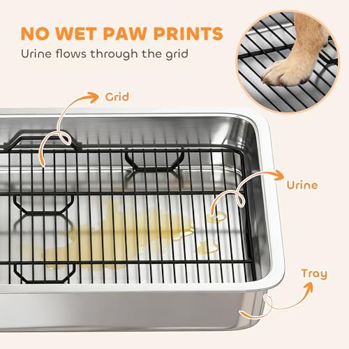 Dog Potty Tray Stainless Steel