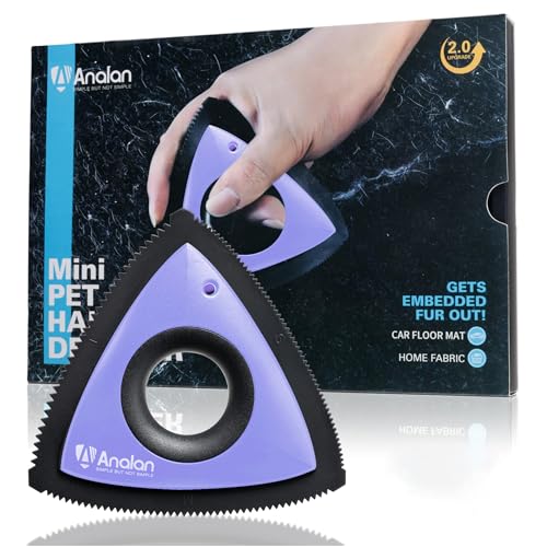 Mini Pet Hair Remover for Car Detailing Dog Hair Tool Brush (Purple)