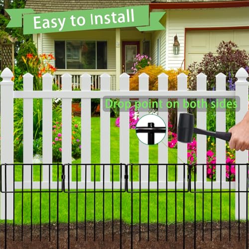 10 Pack Animal Barrier Fence (Black / 10 Pack,10Ft)
