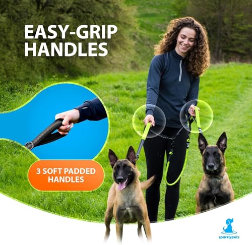 Double Dog Leash for 2 Dogs (Red)
