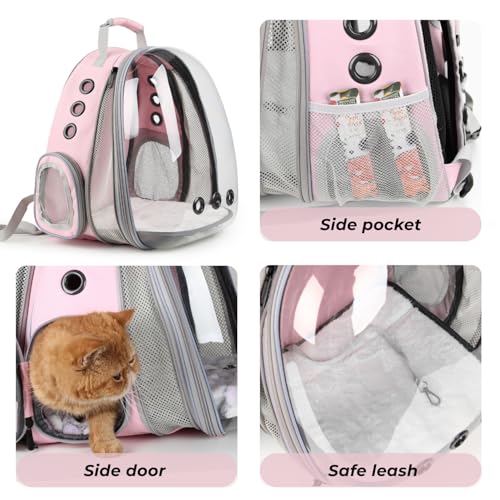 Cat Carrier Backpack (Front Expandable-Pink)