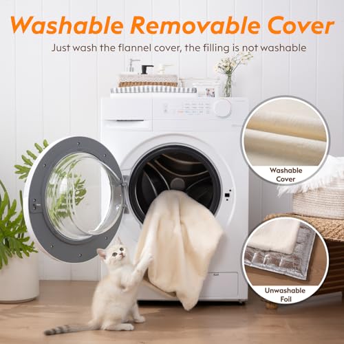 Self Warming Cat Bed (Ivory / 24" X 18")