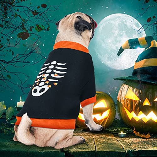 5 Pcs Halloween Dog Shirts Pet Costume Printed (Medium)