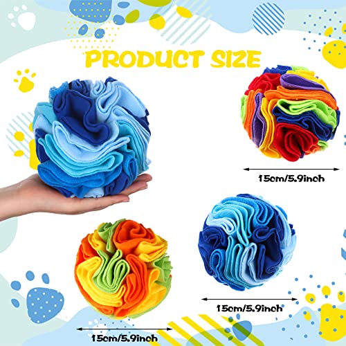 3 Pcs 5.9'' Snuffle Ball for Dogs Interactive Dog Puzzle Treat Toys (3 Pcs)