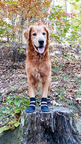 All Weather Neoprene Paw Protector Dog Boots with Reflective Straps in 5 Sizes! (Large)
