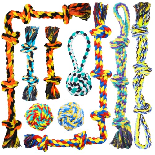 9 Pack Large Dog Rope Toys for Aggressive Chewers