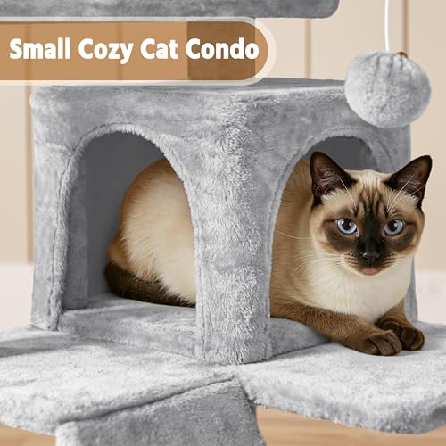 62in Cat Tree Tower (Light Gray / 62in)