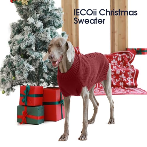 Thermal Knitted Dog Sweaters (Medium(Chest:17.3 in) / Red)
