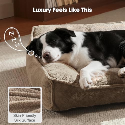 XXL Orthopedic Dog Beds Large Sized Dog (Brown / 45"L x 32"W x 9.5"Th)