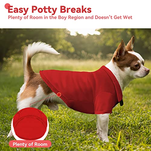 4 Pieces Dog Shirts Collared Polo T (Small (Sugget 4-7 lbs) / 4 colors (Red+Green+Yellow+Blue))