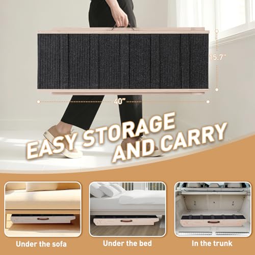 Dog Ramp for Bed (Burlywood(black)/Standard)