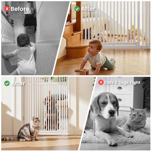 Extra Tall Cat Gate 51" (Black / 51-87"/130-220cm)