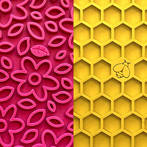 Flower Power & Honeycomb eMat Bundle (Pink Flower Power & Yellow Honeycomb / Small)