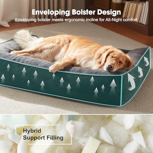 Orthopedic Dog Bed Medium Size Dog (Grey / 35"L x 25"W x 8"Th)